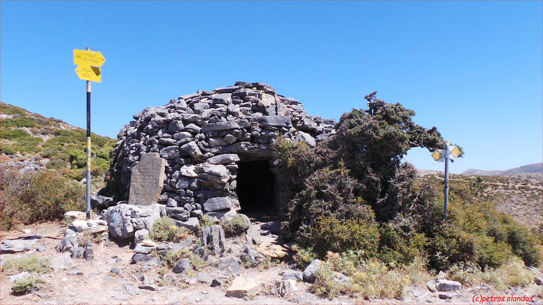 Shelter above Samaria gorge