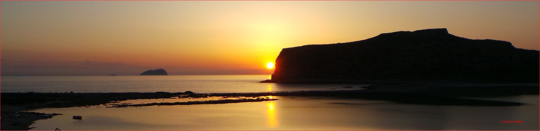 Balos zonsondergang op Kreta